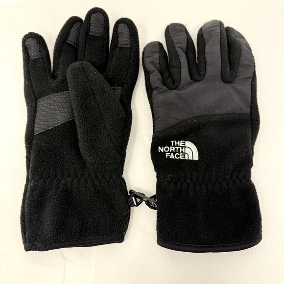 The North Face Womens Uni Fleece Gloves Large Black Winter Gorpcore Snow Skiing - Picture 1 of 6